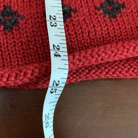 Nomadic Traders Wool Snowflake Sweater Womens M Red Nordic - Picture 7 of 7